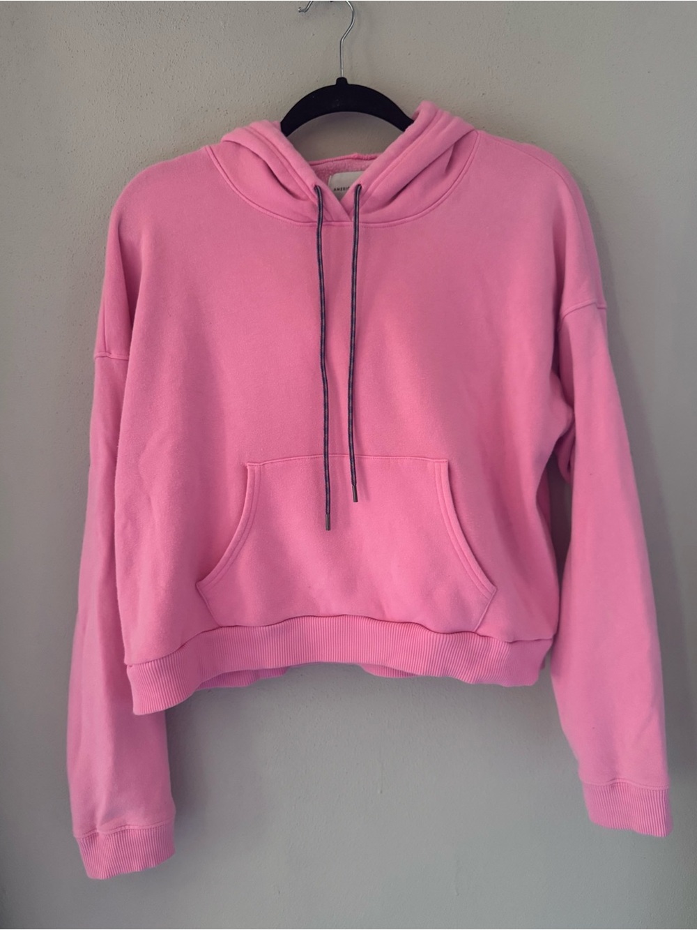 American Eagle Size L Women's Coral/Pink Cropped Hoodie - Picture 2 of 9